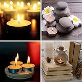 Zuvo Tea Lights Candles 4 Hour Burn Unscented White 50 Pack 3.8 x 1.3 cm view 9