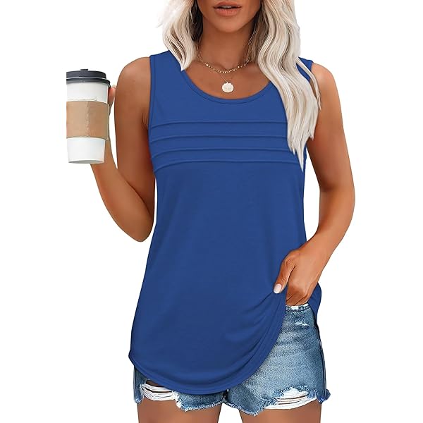 Blingfit Women's V-Neck Lace Trim Tank Top | Guipure Lace Blouse | Floral & Solid Tunics For Summer