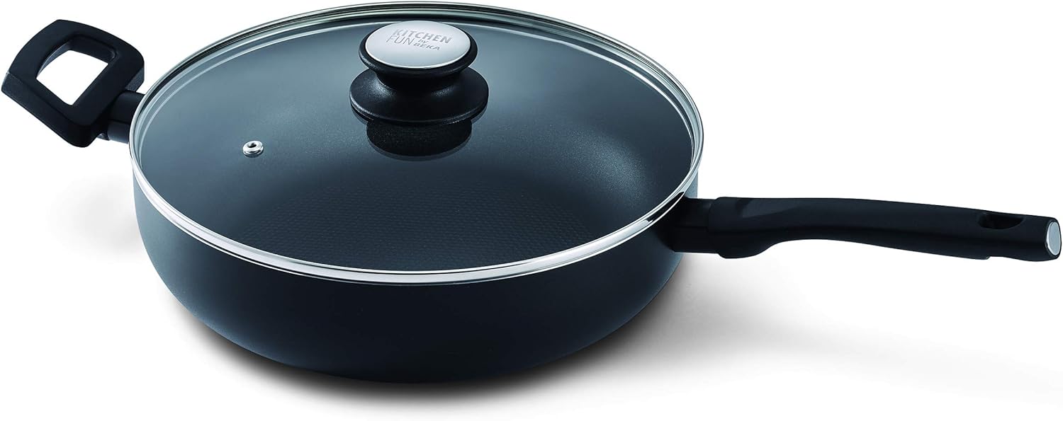 сковорода granchio melaverde 88073 28 см с крышкой. сковородки bra efficient. Hur-107 bb сковорода d20 см деко granit. сковорода с крышкой индукционная. утятница revol белая для индукционной плиты.