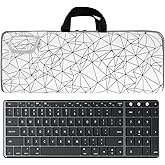 Keyboard Sleeve Travel Case for Logitech MK250 /seenda/JOYACCESS Wireless Keyboard Mouse Combo,Rugged Neoprene Construction Zipper Mouse Storage and Cable Storage Pouch