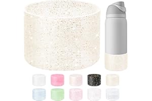 UBEEKOO Silicone Boot for Owala 24/32/40oz FreeSip,Twist,and Flip Stainless Steel Water Bottle,Sleeve Cover for Stanley IceFlow 24/36oz,Anti-Slip Bottom Protective for Owala Accessories,Glitter