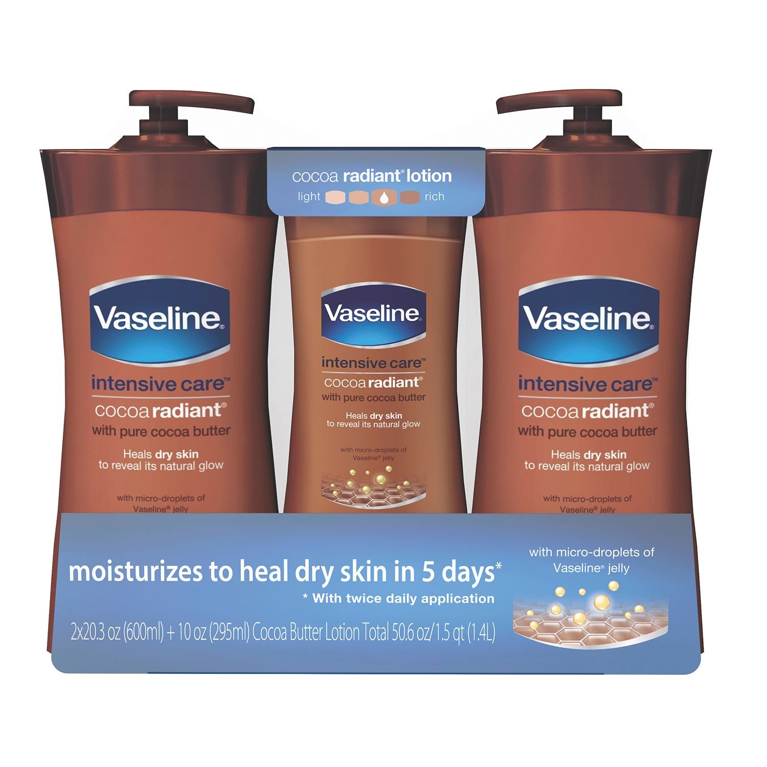 vaseline intensive care cocoa radiant with pure cocoa butter gel oil