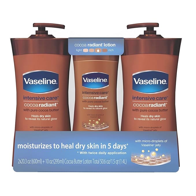 vaseline intensive care hand and body lotion cocoa radiant 20.3 oz