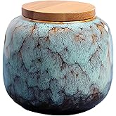 NS Online Small Urn for Human Ashes - Green Ceramic Decorative Token Funeral Mini Urn, 2.5 inches Memorial Urns for Adult, Child, and Pets, Hold 8 Cubic inches - Qnty 1