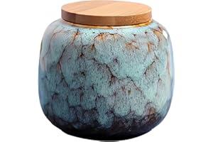 NS Online Small Urn for Human Ashes - Green Ceramic Decorative Token Funeral Mini Urn, 2.5 inches Memorial Urns for Adult, Child, and Pets, Hold 8 Cubic inches - Qnty 1