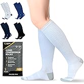 CopperJoint Copper Compression Socks for Women & Men 15-20 mmHg Wide Calf & Plus Size Knee High Support Socks for Travel Pregnancy Nurses Running Long Flights