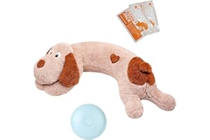 WEOK Heartbeat Puppy Toy with Heat Packs for Pets,Dog Heartbeat Toy for Separation Anxiety Relief Behavioral Training Aid Toy, Heartbeat Stuffed Animal for Puppy Calming Aid Behavioral Aid