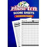 Phase 10 Score Sheets: 120 Large Pads for Phase 10 card game With Size 6 x 9 inches