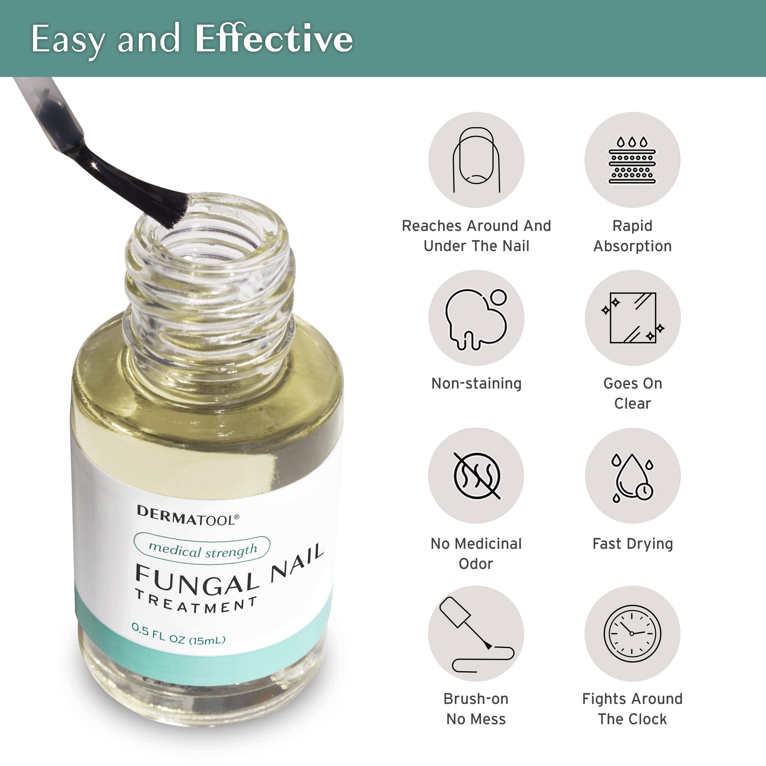 Toenail Fungus Treatment Extra Strength Antifungal Solution and Nail Fungus Treatment for Toenail - Repairs Fungal Damaged, Yellow, Thick, Discolored Nails - Fingernails and Toe Nail Fungus Treatments - Image 4