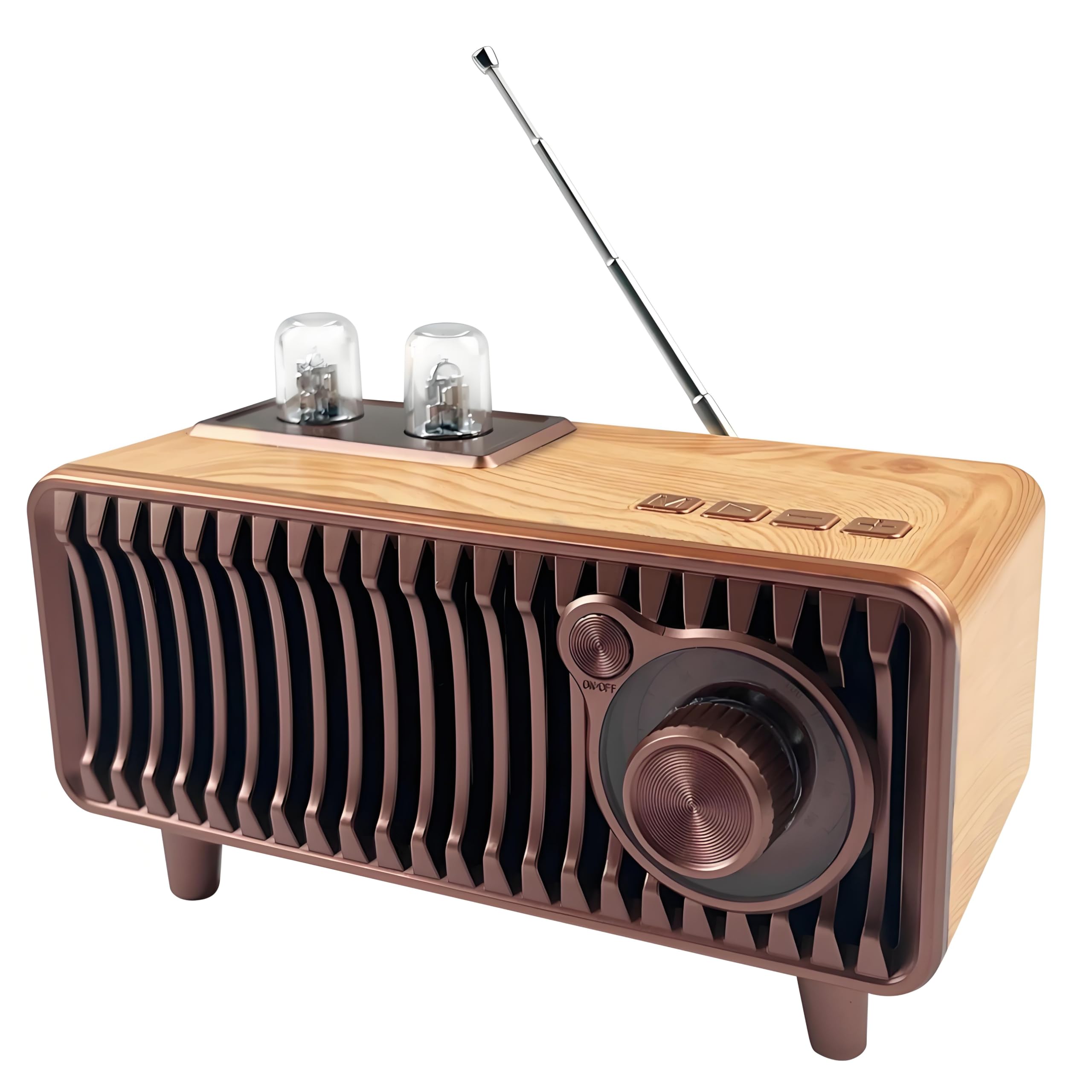 Photo 1 of CYBORIS Retro Bluetooth Speaker, Vintage Radio Natural Wood Rotary FM Radio 20W Dual Speakers Stereo,with U Disk/TF Card/Aux Music Player Function,Portable Wireless Speakers for Home, Office Decor