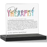 Physical Therapist Gifts for Women Clear Desk Decor Sign, Physical Therapy Appreciation Gifts for Doctor Student, PT Definition Plaque Signs for Medical Clinic Office Decor TZD23