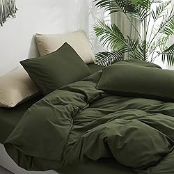 Luxlovery Green Comforter Set Full Army Green