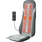 Snailax Shiatsu Back Massager with Heat,Full Back Massager for Pain Relief Deep Tissue,Longer Massage Chair Pad,Back Kneading Shiatsu or Rolling Massage for Chair