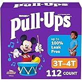 Pull-Ups Boys' Potty Training Pants, Size 3T-4T Training Underwear (32-40 lbs), 112 Count (4 Packs of 28), Packaging May Vary
