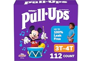 Pull-Ups Boys' Potty Training Pants, Size 3T-4T Training Underwear (32-40 lbs), 112 Count (4 Packs of 28), Packaging May Vary