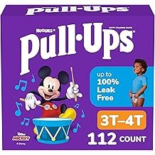 Pull-Ups Boys' Potty Training Pants, Size 3T-4T Training Underwear (32-40 lbs), 112 Count (4 Packs of 28), Packaging May Vary