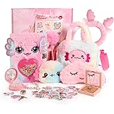Lokaheadr Axolotl Gift Set for Girls, Cute Axolotl-Themed Box with Secret Fluffy Diary, Axolotl Bag and More Axolotl Stuff, Axolotl Gifts Basket for Axolotl Lovers, Birthday Christmas Gifts for Girls