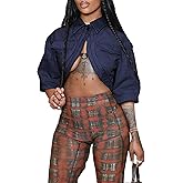 Lymeral Casual Women Cropped Denim Jacket Fall Short Sleeve Jean Crop Jackets Y2K Outfits