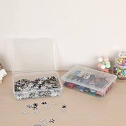BTSKY Clear Plastic Storage Box with Flap