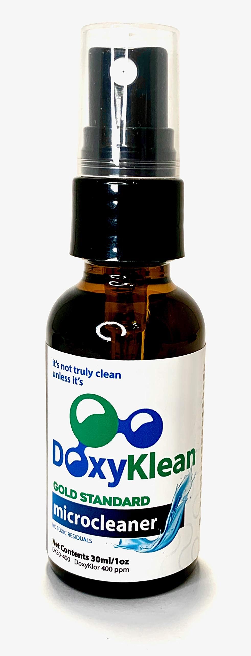 Safe Surface Sanitizer (3pk) Microcleaner Spray DoxyKlean by DoxyKlor - harnesses the power of Chlorine Dioxide | All-Purpose Toy Cleaner | Kids Bath Tub Cleaner | Travel Spray Bottle | 1oz / 32ml 175 sprays per bottle (3)
