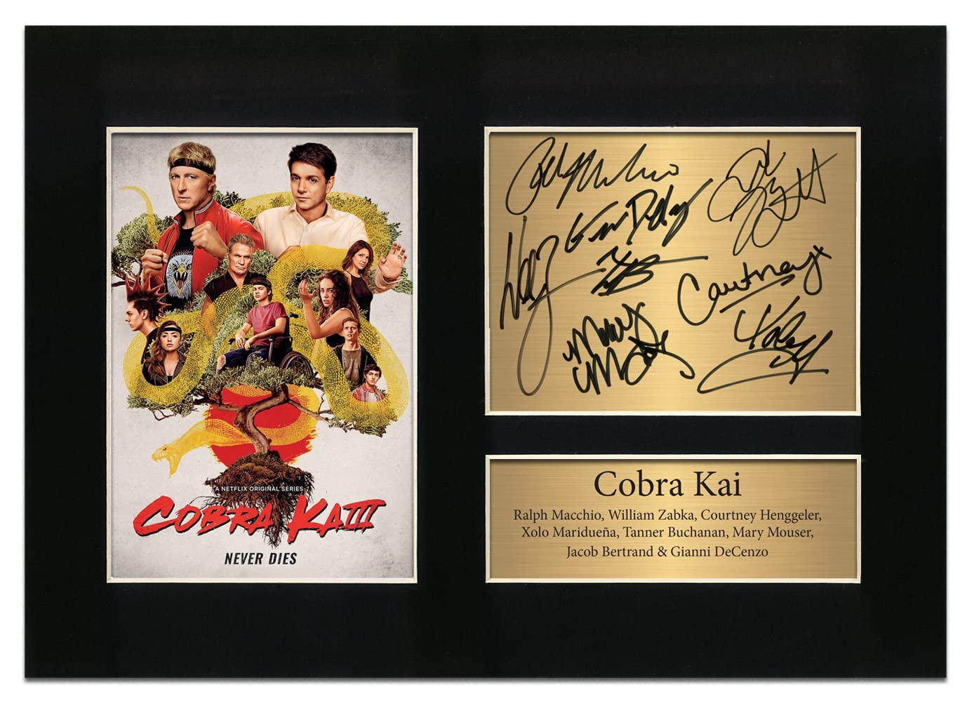 Zulu Image Cobra Kai III Season 3 Cast Signed | Autograph A4 Printed Photo Reproduction Print Picture Display No72, Black