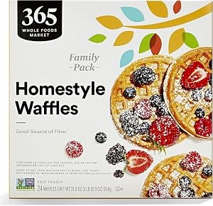 365 by Whole Foods Market, Homestyle Waffles Family Pack, 31.9 oz