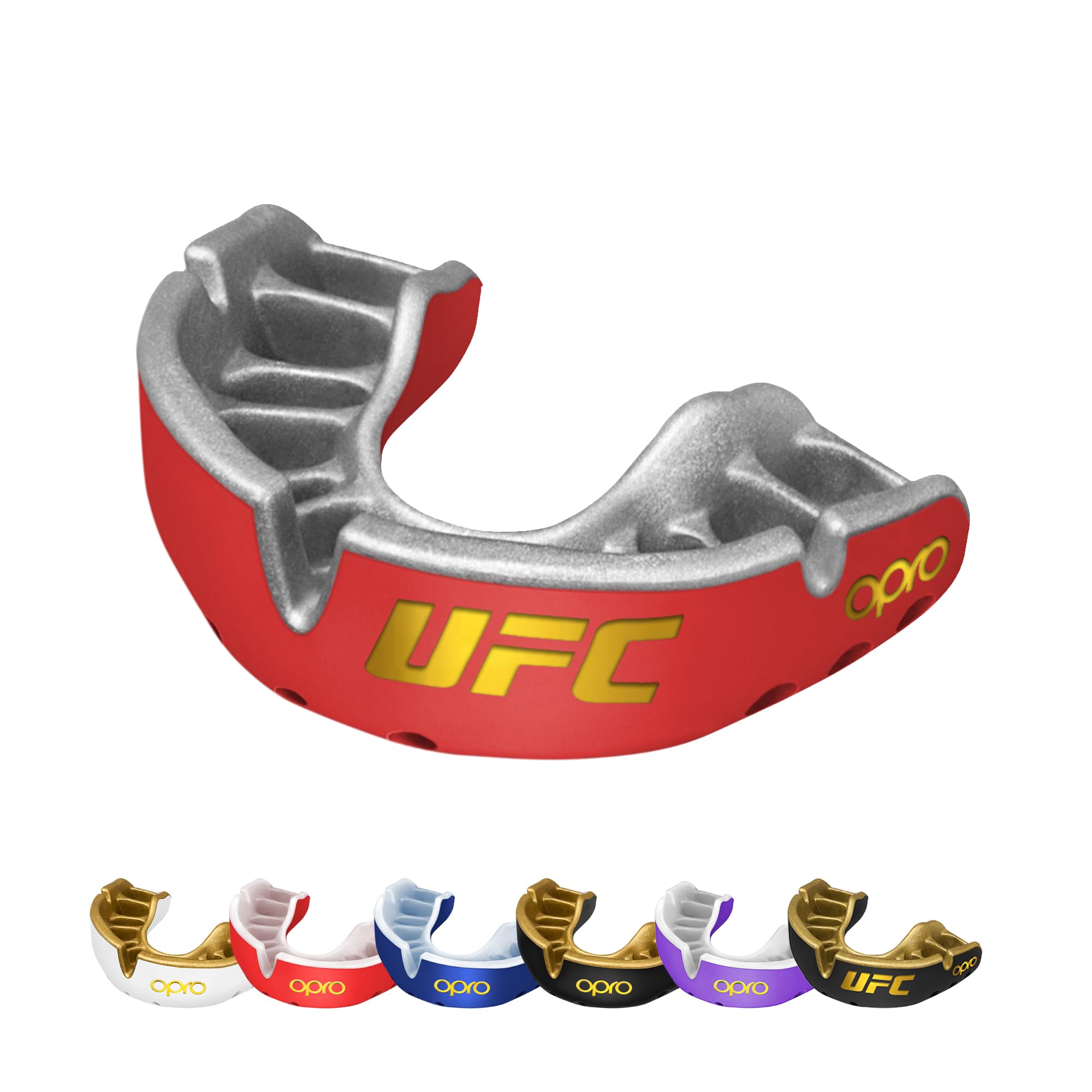 OPRO Gold Level Mouthguard Premium Fit – Gum Shield Adult and Kids – OPRO Mouth Guard Boxing and MMA, Easy Self-Fit Gum Shield Rugby and Hockey – Premium Protection with Dental Warranty