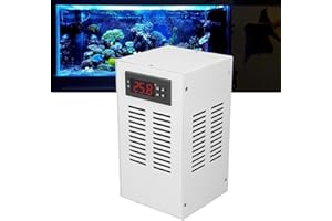 Aquarium Temperature Controller, Quiet Alloy Steel Cooling Unit AC100-240V for Aquarium (US Plug 100‑260V)