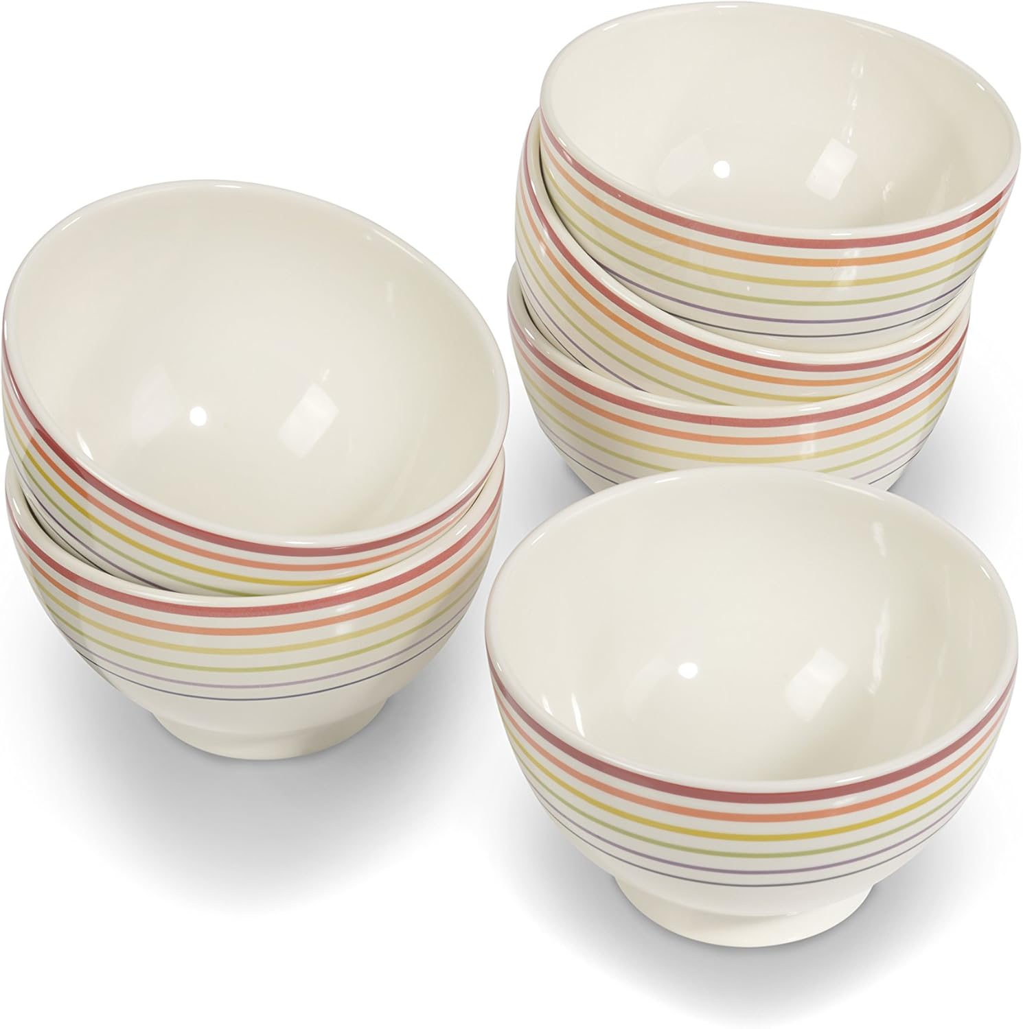 TuYines Müslischalen 4er Set - 700ml Keramik Schalen Mikrowellenfest 15cm