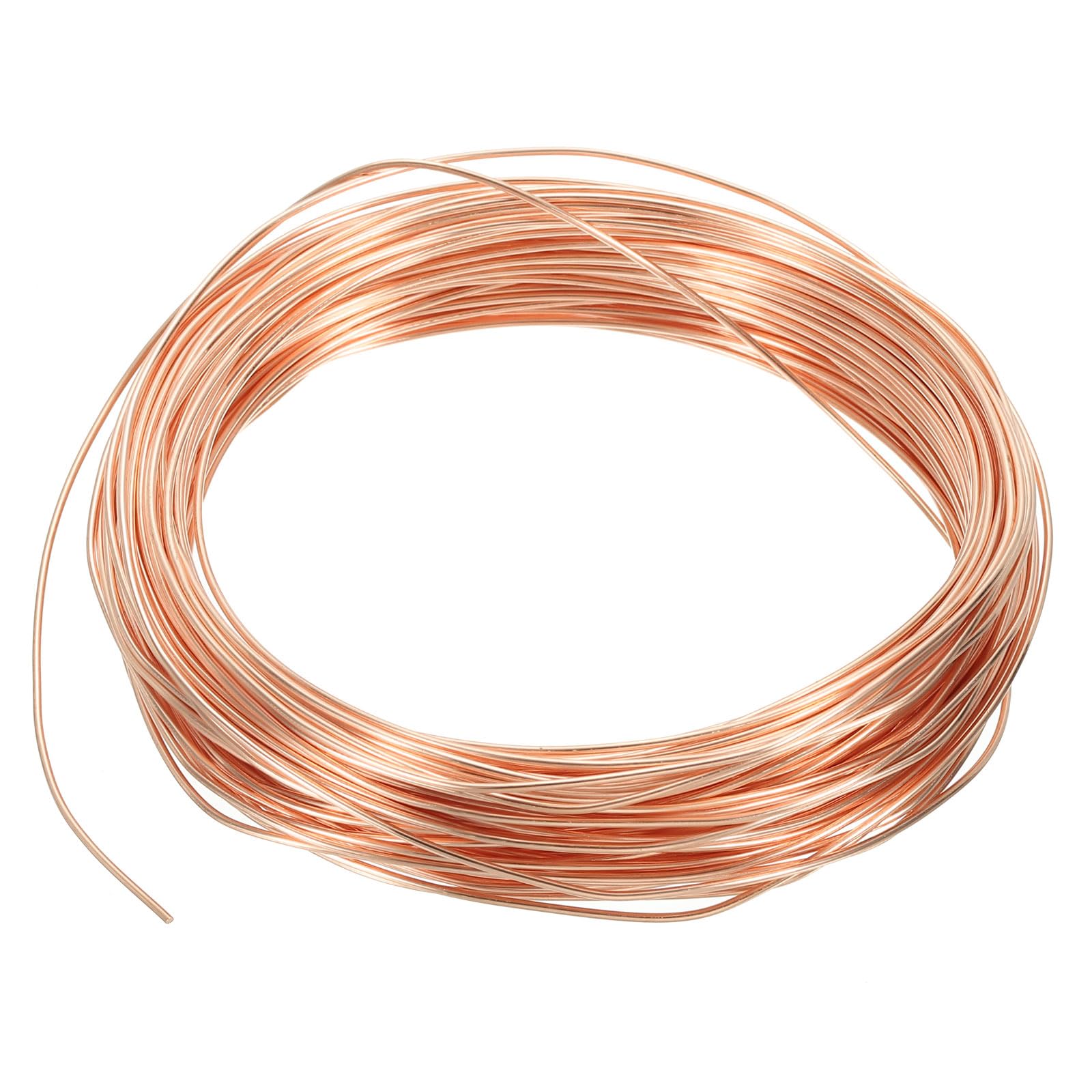 PATIKIL 68.9 Feet Solid Bare Copper Wire,18 Gauge 99.96% Pure Copper Wire 1mm Soft Beading Wire Metal Plant Stem Ties for Jewelry Craft (21m)