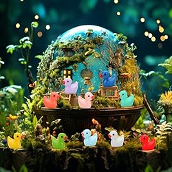 GWAHSA 240pcs Mini Ducks, Tiny Resin Duck Figurines
