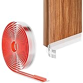 Cleangor Door Draft Stopper, 236 inch T-Shaped Bottom Seal, Sweep Soundproof, Weather Stripping Door Seal Strip for Bottom of