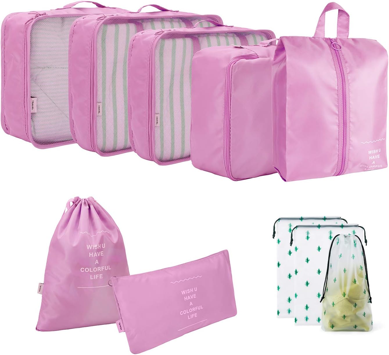 Packing Cubes,10 Pcs Waterproof Packing Cubes ，High Quality Durable Packing Organizers for Luggage