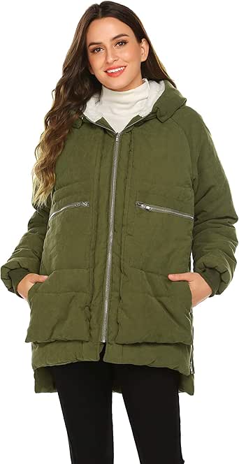 Download Amazon.com: Beyove Womens Winter Zip Front Down Jackets ...