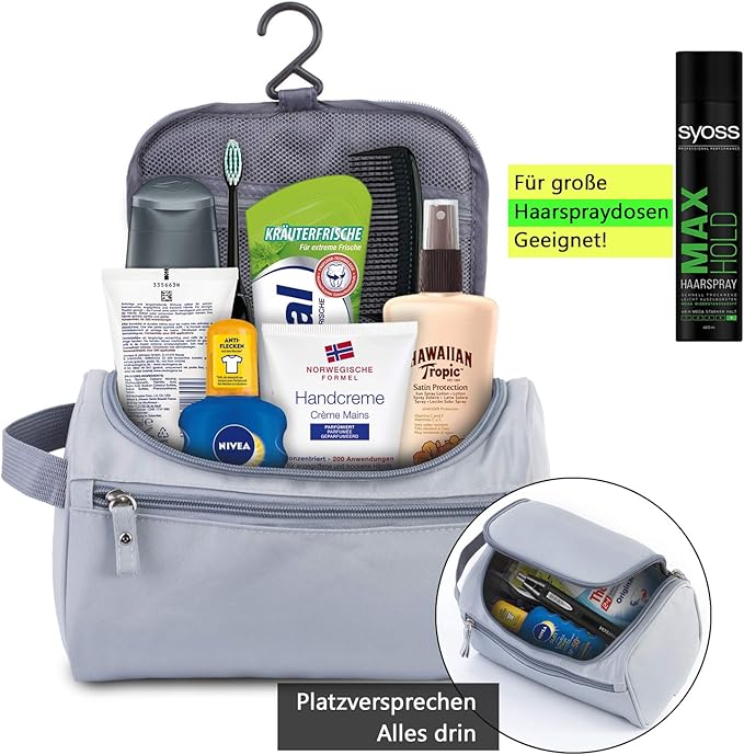 Kulturbeutel Mann Kulturtasche Zum Aufhangen Kosmetiktasche Damen Kinder Waschbeutel Waschtasche Manner Toilet Bag Herren 7 Liter Gross Beautycase Waschbeutel Fur Frauen Leder Klein Boss Grau Amazon De Koffer Rucksacke Taschen
