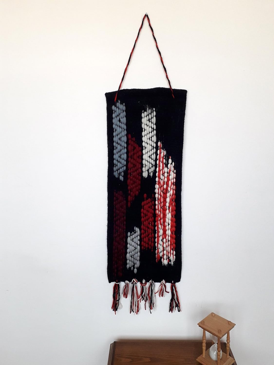 Handwoven unique wall hanging woven wool wall hanging