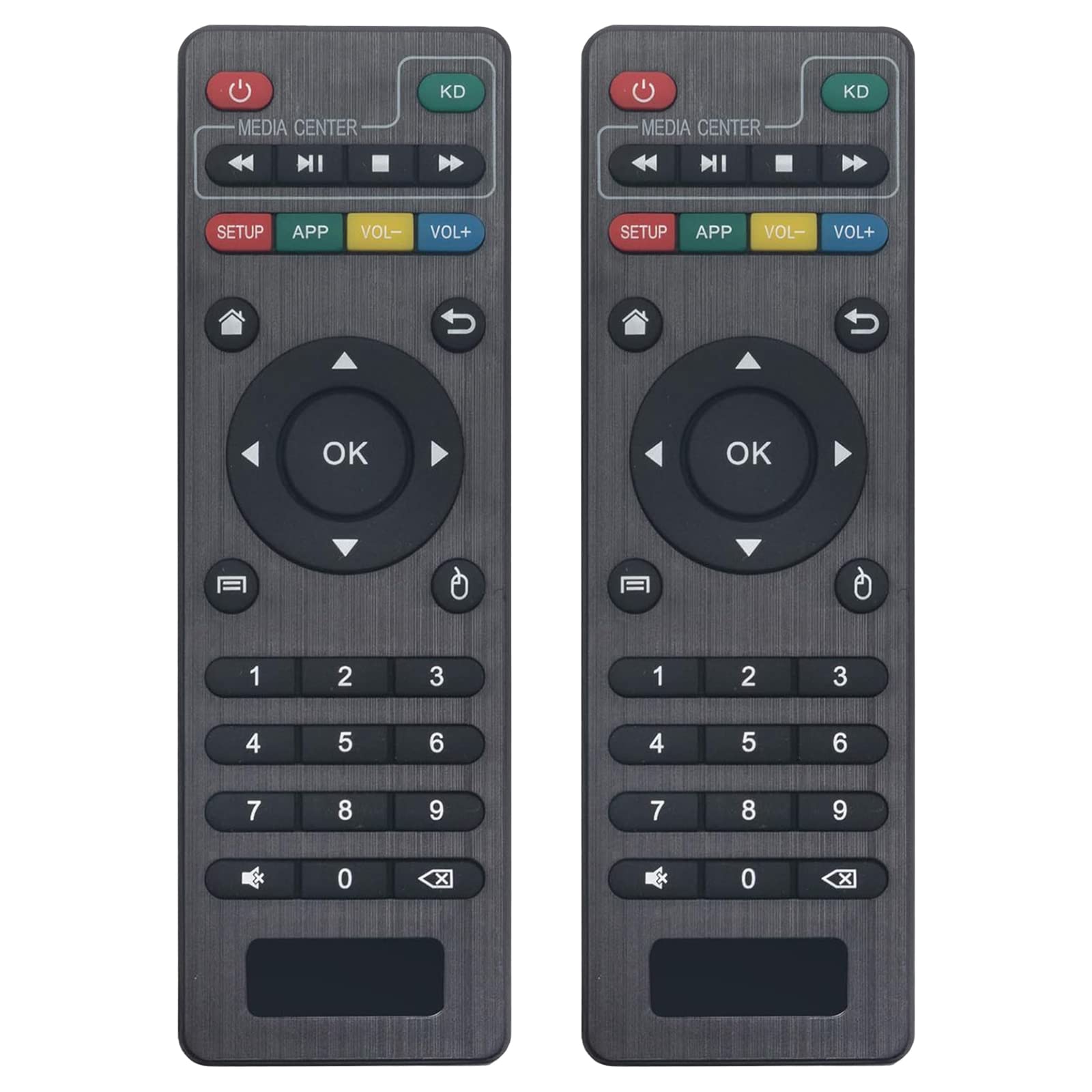 Pack of 2 Remote Control Replace fit for MXQ TV Box TX1, TX2, TX3, TX5, TX5 PRO, M12, M12N, X96, X96 Mini, X96W, M8S, M8C, M10, MX10, X96 MAX, X92, T95M, 95N, T95X, MX9, H96 Pro+