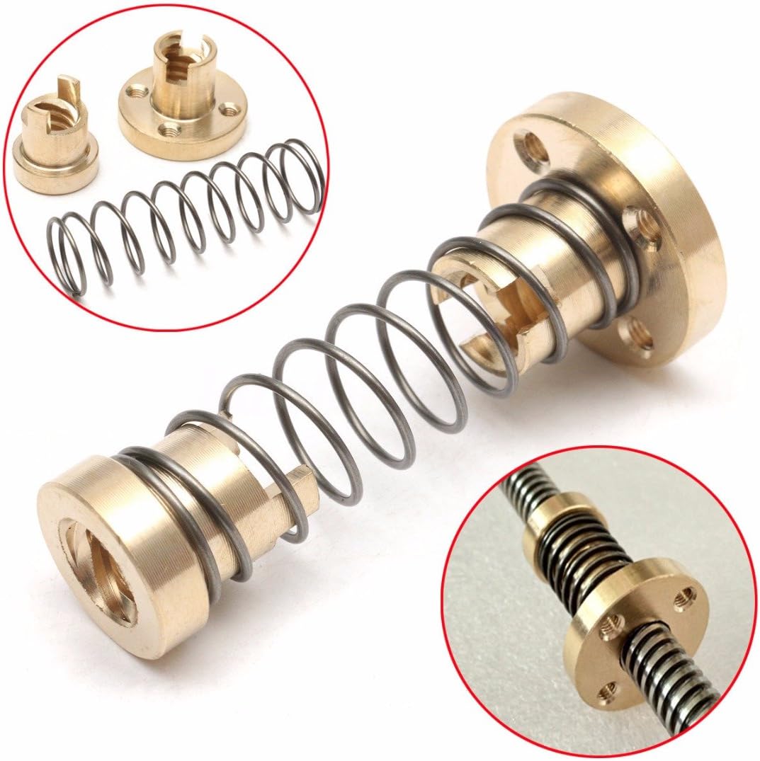 1Set Spring Loaded Nut T8 Anti Backlash for 8mm Lead Screw 3D Printer