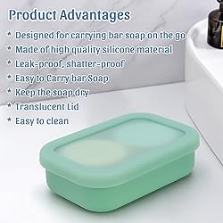 Enhanced Leak Proof Travel Soap Container, Large
