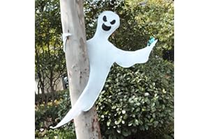 JOYIN 53” Halloween Bendable Tree Wrap Ghost Decoration for Halloween Outdoor, Lawn Decor, Tree, Pilar Decorations, Ghost Party Supplies