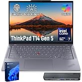 Lenovo ThinkPad T14 Business AI Laptop, 14" FHD+ IPS, Intel Core Ultra 7 155U, 32GB DDR5, 1TB SSD, 5MP Webcam, Fingerprint, Backlit, Wi-Fi 6E, Thunderbolt 4, Windows 11 Pro, 7-in-1 USB-C Hub Bundle