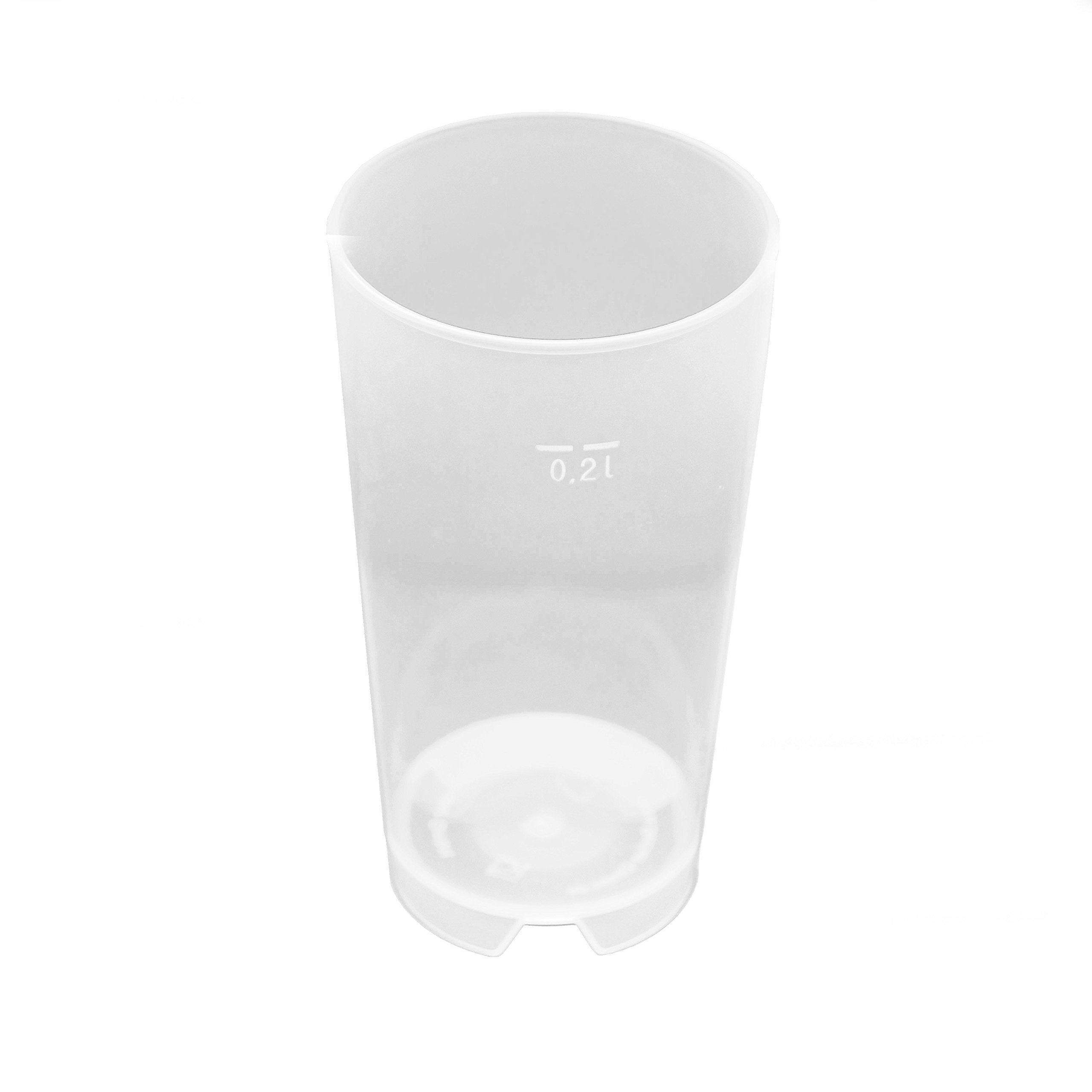 Pack of 50 reusable 0,2L transparent Polypropylene