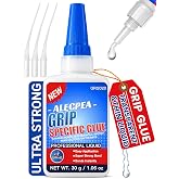 ALECPEA Grip Glue, 30g Thin Motorcycle Grip Glue with 3 Precision Droppers | Fast 15 Second Set, Close-Fit Flow For Rubber And Foam Grips On Dirt Bikes, Motorcycles, Bicycles, E-Bikes And ATVs