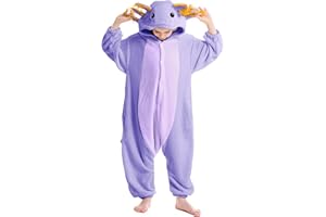 SimZoo Kids Animal Onesie Pajamas, 3-13 Years Boy and Girls Cosplay Costume Sleepwear, One-Piece Unisex Homewear