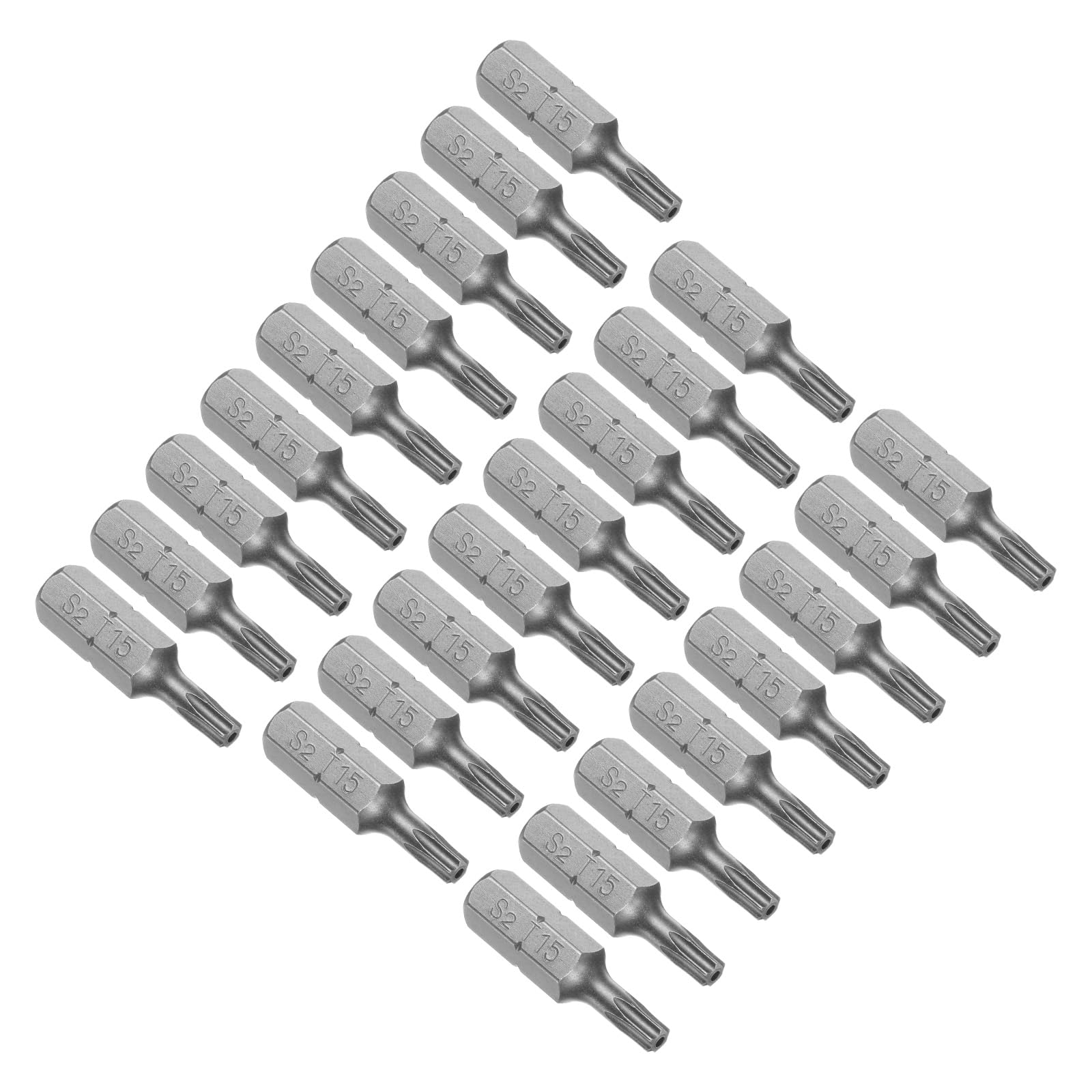CoCud Torx Screwdriver Bits, 1/4" Hex Shank 25mm Long T15, Magnetic Screwdrivers Bit - (Applications: for Car Maintenance), 25-Pieces