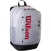 WILSON Pickleball Backpack - Holds up to 2 Paddles, Grey/Red
