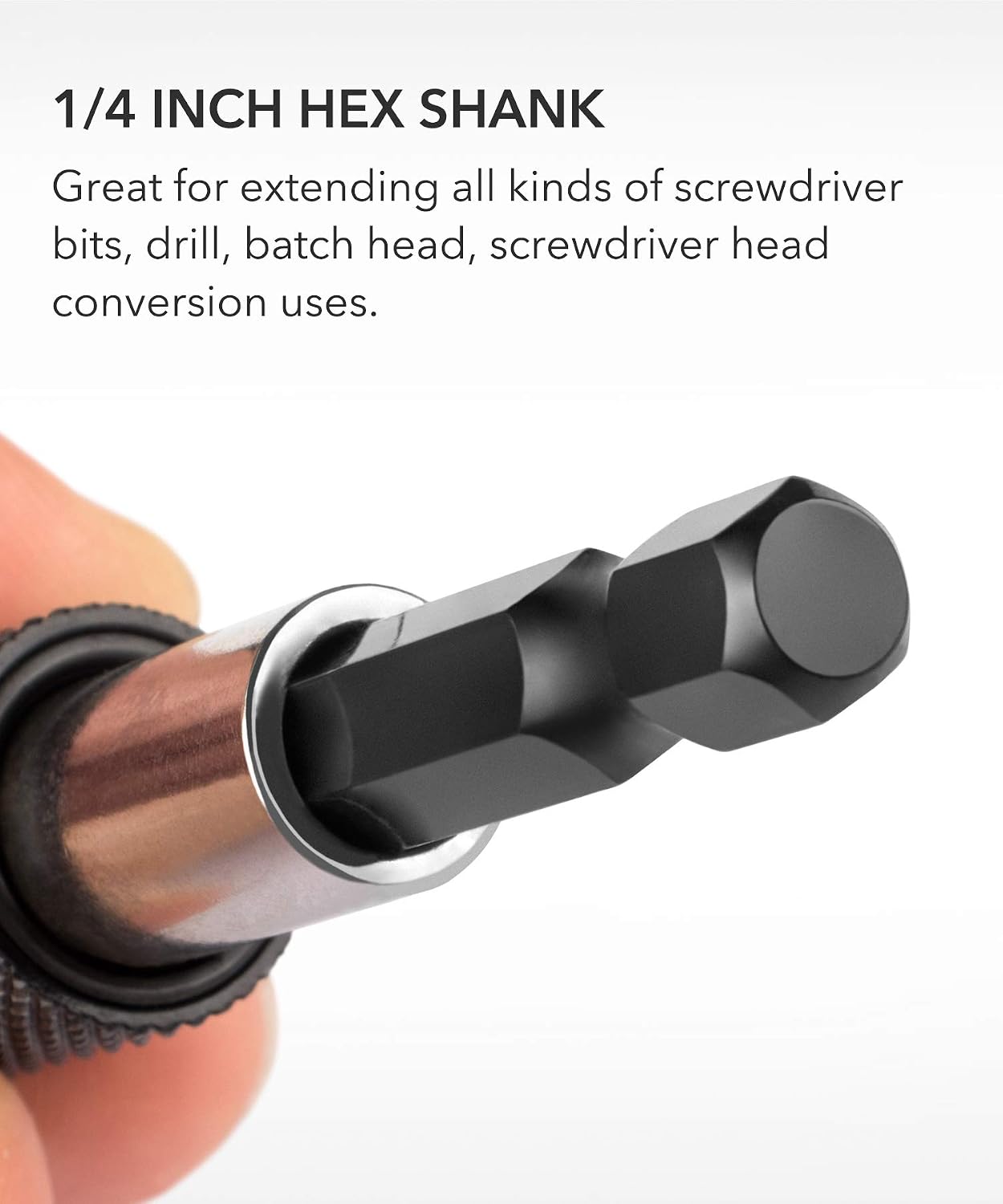 QWORK® 3 Pcs 1/4 Inch Hex Shank Quick Release Bar Socket Screwdriver Bit Holder - Image 4