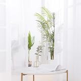 Deconovo Voile Curtains Semi Transparent Eyelet Panels 2 Pack White 55 x 71 Inch view 4