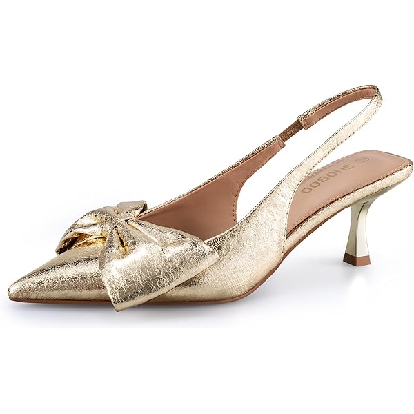 靴 Pointed Sling Back Mules Amazon.com | Women's Genuine Leather Slingback Block Heel