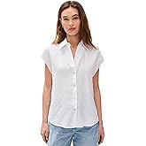 Vince Women's Cap Sleeve Button Down Blouse